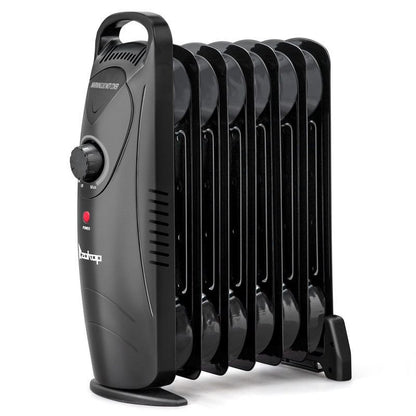 Karl Home 600-Watt Portable Electric Space Heater Oil Filled Radiator Heater in Black