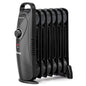 Karl Home 600-Watt Portable Electric Space Heater Oil Filled Radiator Heater in Black