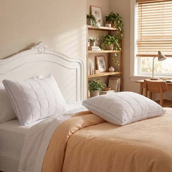 Adjustable Bed Pillows for Sleeping - 2 Pack Queen Size, Ideal for Side, Back, and Stomach Sleepers