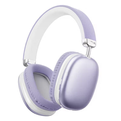SY-BT1632 Purple Over-Ear Bluetooth Headphones: 40mm Bass Driver, Bluetooth 5.3 Dual-Mode, 40hr Battery, Comfort Fit
