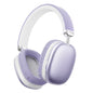 SY-BT1632 Purple Over-Ear Bluetooth Headphones: 40mm Bass Driver, Bluetooth 5.3 Dual-Mode, 40hr Battery, Comfort Fit