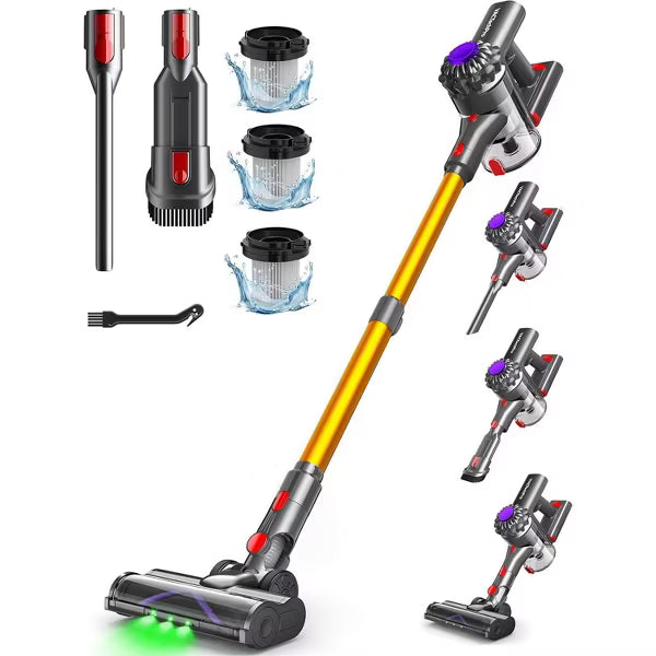 450W/40KPA Cordless Vacuum Cleaner, 45 Min Runtime, Lightweight Telescoping Tube, for Hard Floor, Pet Hair and Carpet