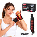 Morfone 660nm&850nm Red Light Therapy for Left Hand Wrist,2000mAh Red Light Therapy Belt,Lycra&Sponge Wrist Wrap for Hand,Wrist, Knee&Ankle