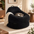 LauKingdom 39.4-Inch Oversized Corduroy Bean Bag Chair 2-in-1 Folding Floor Lounger with Handle for Bedroom, Dorm & Living Room