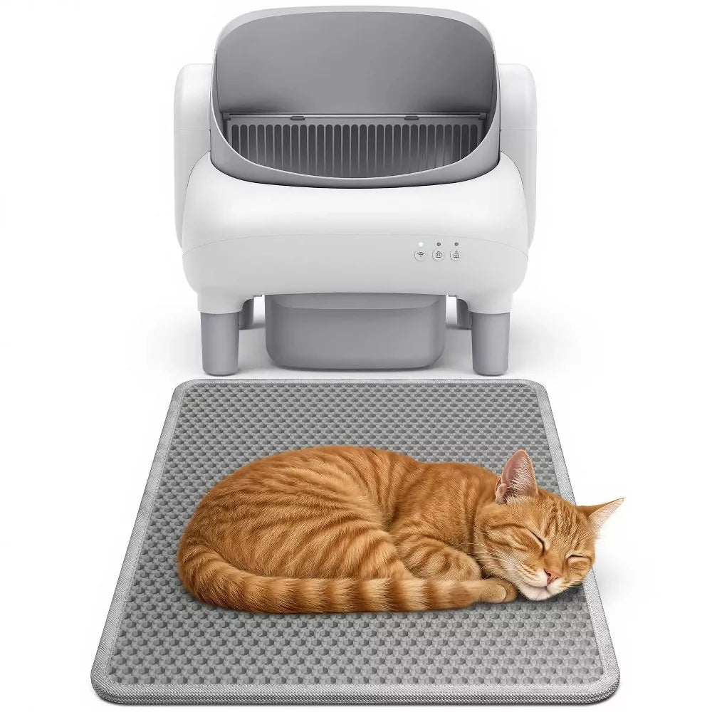 Cat Litter Mat Double Layer Waterproof EVA Honeycomb Trapping Pad Gray