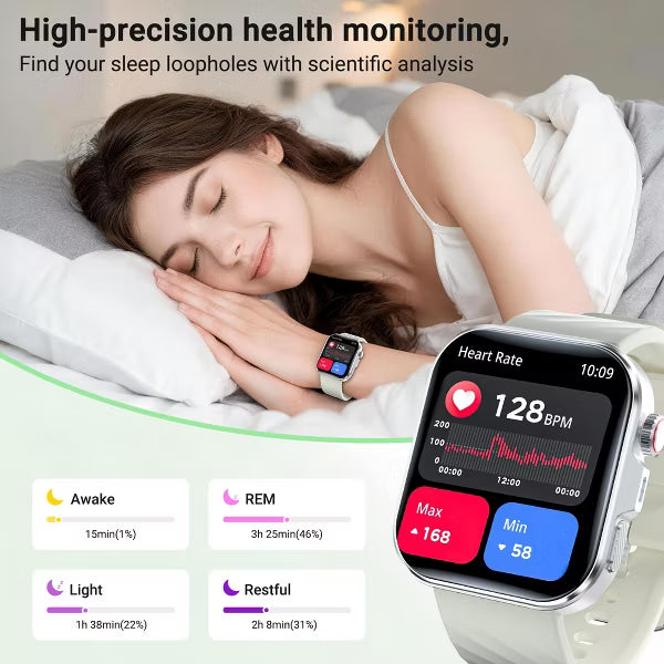 Smart Watch, IP68 Waterproof, 1.84" Display, Bluetooth Calling, 180+ Sports Modes, Fitness Tracker for Men Women