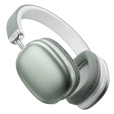 SY-BT1632 Green Over-Ear Bluetooth Headphones: 40mm Bass Driver, Bluetooth 5.3 Dual-Mode, 40hr Battery, Comfort Fit