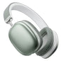 SY-BT1632 Green Over-Ear Bluetooth Headphones: 40mm Bass Driver, Bluetooth 5.3 Dual-Mode, 40hr Battery, Comfort Fit