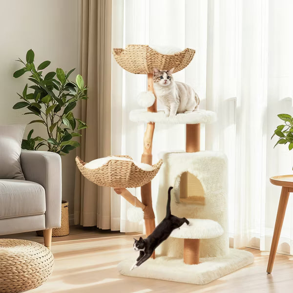 EROMMY 52" Tall Wooden Cat Tree