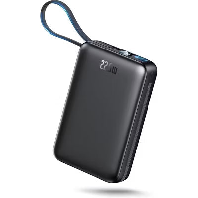 10,000mAh power bank supporting 1.5-hour fast charging; suitable for home backup, outdoor emergencies, and camping.