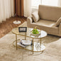 Karl Home Oval Glass Coffee Table