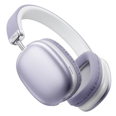 Over-Ear Bluetooth Headphones: 40mm Bass Driver, Bluetooth 5.3 Dual-Mode, 40hr Battery, Comfort Fit Purple
