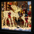 Garvee 2-Piece Lighted Christmas Moose Family, 240 Warm White LED Outdoor Yard Decoration Set with Stakes and Zip Ties