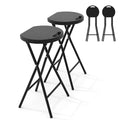 24" Folding Stool with Handle, 400LBS Collapsible Portable Stool, Non-Slip Feet for Indoor/Outdoor Kitchen, Bar, Vanity