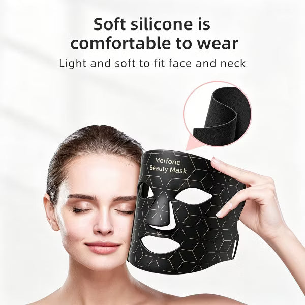 Morfone 7-in-1 LED Face Mask Light Therapy Mask Rechargeable Face Care Device