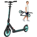 FED FITNESS Foldable Kick Scooter for Kids, Teens & Adults (Ages 6+), 240 LBS Max Load, 8IN Big Wheels, 4 Adjustable Heights, ABEC9 Bearings