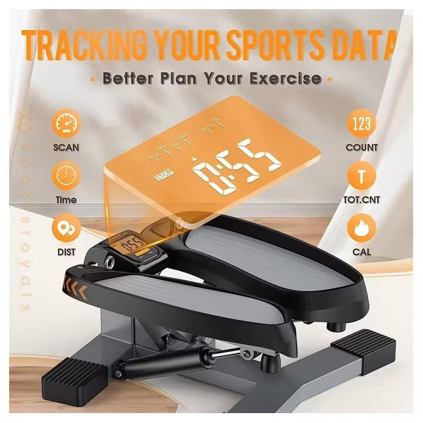 SPORTSROYALS stair Stepper,Mini Stepper for Exercise at Home,Step Machine with Resistance Bands for Full Body Workout, 350lbs+ Capacity