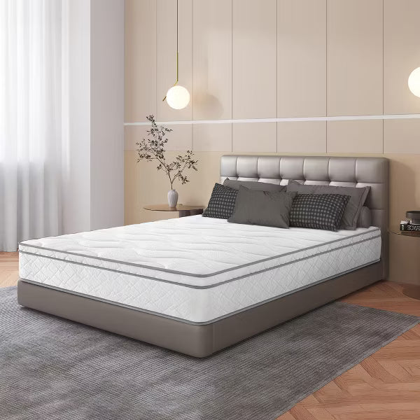 Full Size 10 Inch Hybrid Mattress in a Box, Gel Memory Foam & Pocket Coils, Breathable Durable Support, Made in USA, CertiPUR‑US Certified
