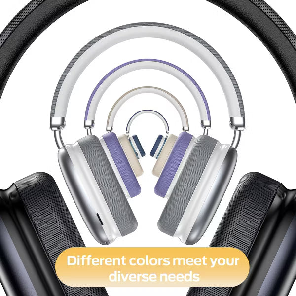 Over-Ear Bluetooth Headphones: 40mm Bass Driver, Bluetooth 5.3 Dual-Mode, 40hr Battery, Comfort Fit Starlight