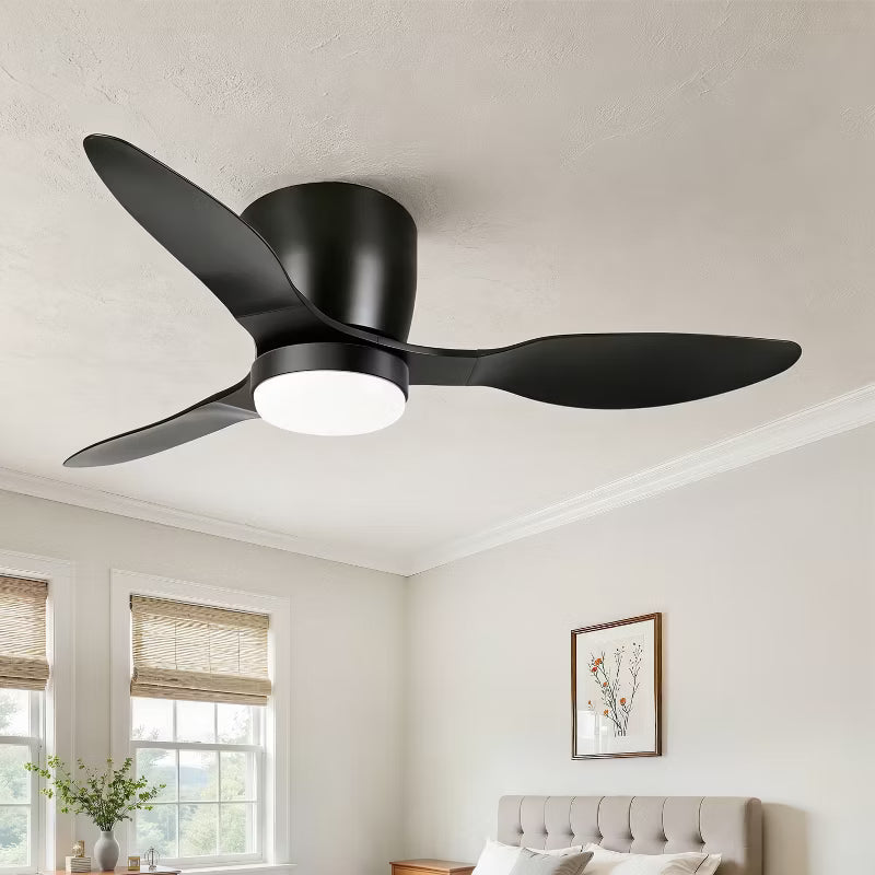 Wanze of Ocean 42 In. Indoor 3 ABS Blade Ceiling Fan with Dimmable LED Light, Reversible DC Motor, App Control For Bedroom Living Room and kitchen