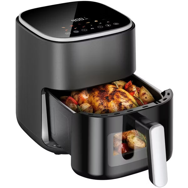 Air Fryer, 5 Qt Compact Airfryer for Quick & Easy Meals in Minutes 100°–400°F Touchscreen Controls with 7 Presets Features 1500W