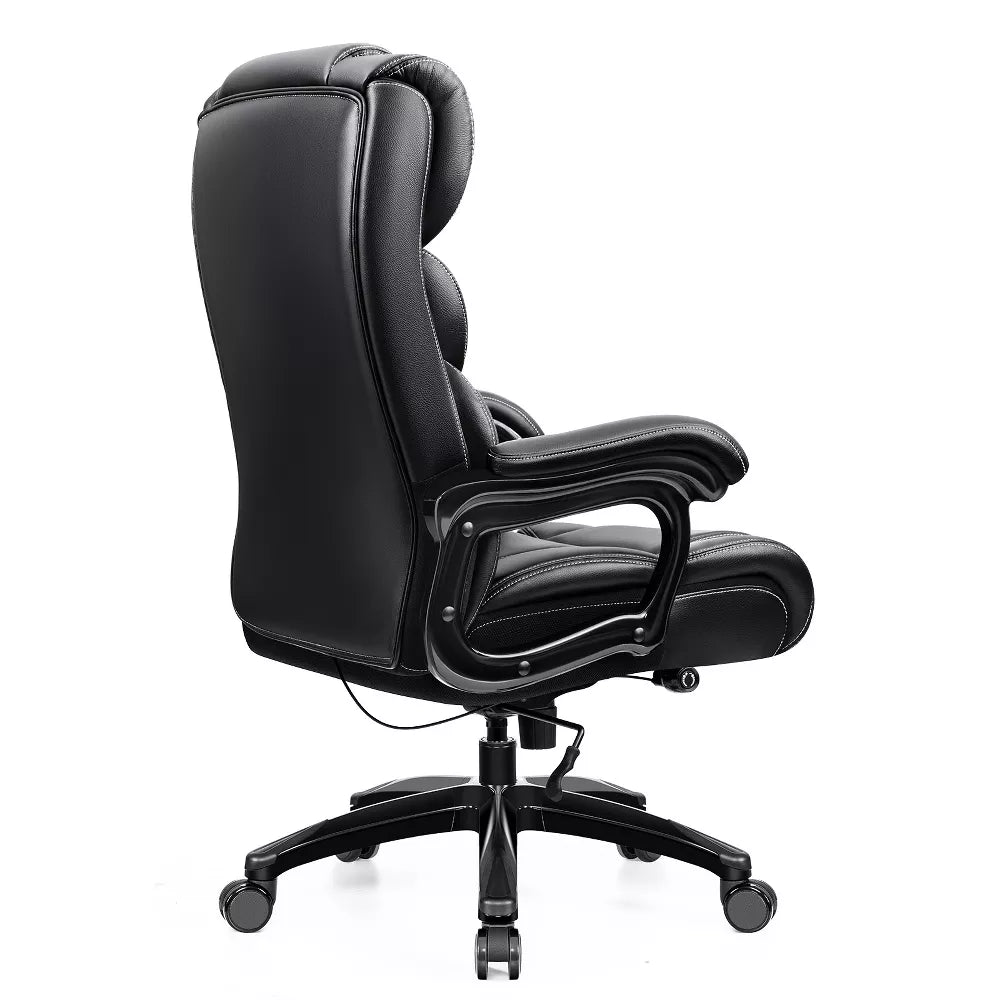 KERDOM Big&Tall Executive Office Chair, 500 lbs Heavy Duty High Back Desk Chair, 6" Thick Cushion, Adjustable Lumbar Support, Black