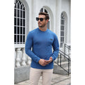 COOFANDY Men's Soft Stretch Long Sleeve T-Shirt Lightweight Crewneck Tee for Everyday Casual Wear-Black-S