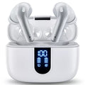 VEATOOL True Wireless Earbuds Bluetooth 6.0 150H Playback LED Power Display Wireless Charging Case IP68 Waterproof 6 ENC Mic for TV Phone Laptop