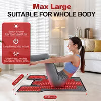 Morfone Full Body TPU Red Light Therapy Mat,2-in-1 Shoulder Wrap&Therapy Pad,660nm&850nm LED Red Light Therapy Pad