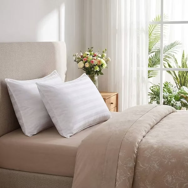 Hotel Collection Bed Pillows for Sleeping 2 Pack Queen Size，Pillows for Side and Back Sleepers,Super Soft Down Alternative Microfiber Filled Pillows