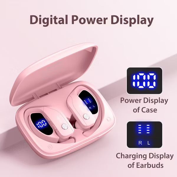 VEAT00L A9 ANC+ENC Earbuds with Smart Touch Screen,Bluetooth 5.4, HiFi Stereo Multiple EQ settings Pink