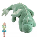 TITQWOP Dinosaur Plush Toy Pillow, Cute Dinosaur Stuffed Animals Toys Dolls, Soft Long Dinosaur Body Pillow Gift for Kids Boys Girls Green 28 inch