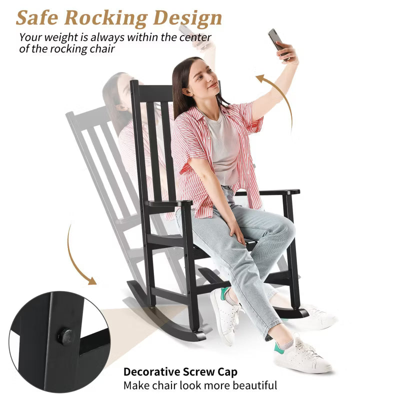 Solid Wood Outdoor Rocking Chair