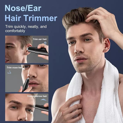 Hoey Ear and Nose Hair Trimmer for Men Women, Travel Portable USB Rechargeable