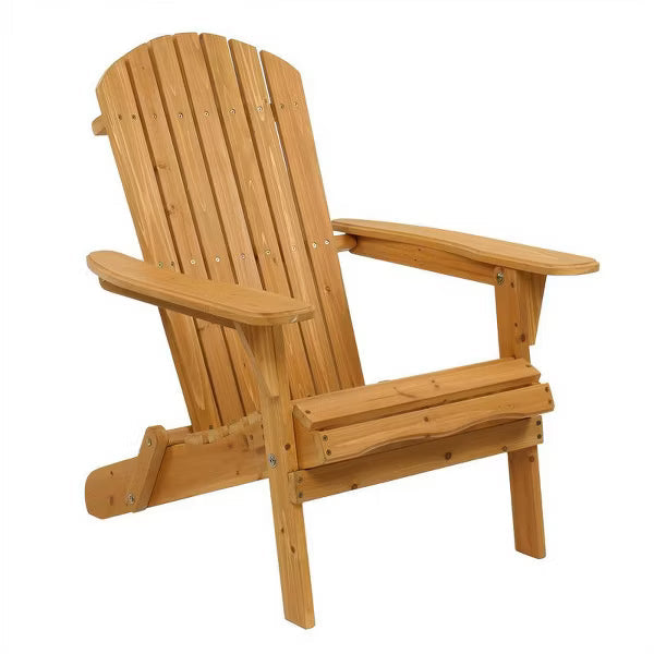 Karl Home Patio Folding Wooden Adirondack Chair