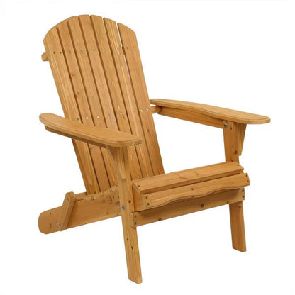 Karl Home Patio Folding Wooden Adirondack Chair