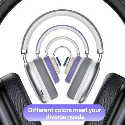 Over-Ear Bluetooth Headphones: 40mm Bass Driver, Bluetooth 5.3 Dual-Mode, 40hr Battery, Comfort Fit Purple