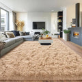 LOVEVOOK Cream White Area Rugs for Living Room Bedroom, 5x7 Feet Fluffy Shag Rugs, Modern Indoor Floor Carpet for Home Decor Aesthetic