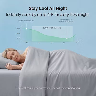 Cooling Comforter Queen Size Cooling Blankets for Hot Sleepers, Lightweight Comforter for Summer with Dual-Sided Cool Tech Grey