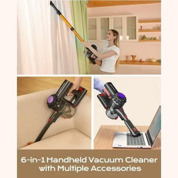 450W/40KPA Cordless Vacuum Cleaner, 45 Min Runtime, Lightweight Telescoping Tube, for Hard Floor, Pet Hair and Carpet