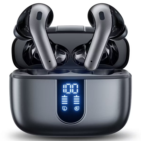 VEATOOL True Wireless Earbuds Bluetooth 6.0 150H Playback LED Power Display Wireless Charging Case IP68 Waterproof 6 ENC Mic for TV Phone Laptop