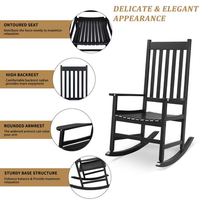 Solid Wood Outdoor Rocking Chair