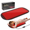 Morfone 31×14 Inch 240LED Red Light Therapy Mat 660nm 880nm Light Therapy Mat with Timer & Controller
