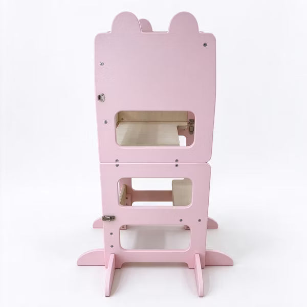 Garvee Toddler Step Stool, Adjustable Kitchen Helper, Anti-Slip, Safety Rails, Age1-3