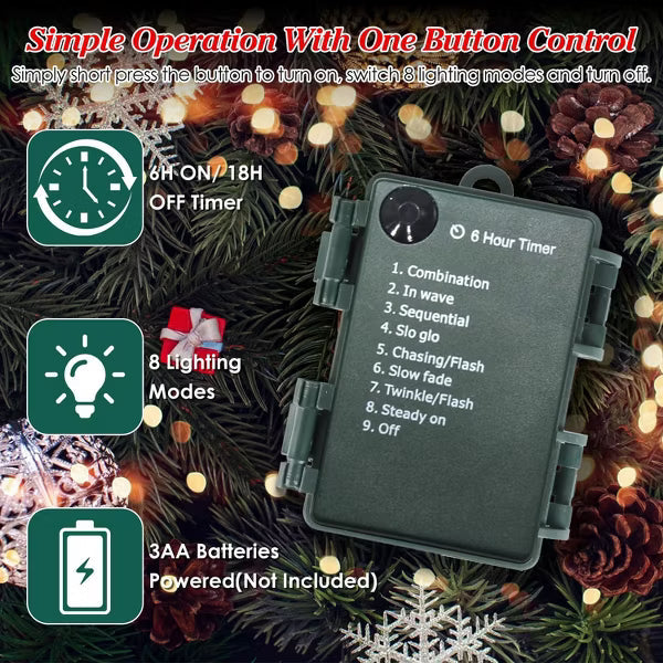 2Pcs Battery Powered Lighted Christmas Tree?Urn Filler With Light Artificial Xmas Trees Light with Berries Balls LED Pathway Pine Tree IP44 Waterproof