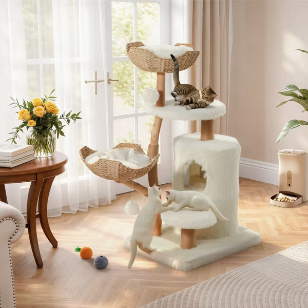 EROMMY 52" Tall Wooden Cat Tree