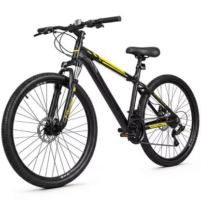 Hykolity 27.5 Inch Mountain Bike MTB Bicycle for Men Women Trail Bike Lightweight 21 Speed Aluminum Frame Black