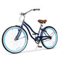 Hykolity Beach Cruiser Bike 26 Inch for Women & Men with Dual V-Brakes Alloy Steel Frame Adjustable Comfort Seat, City Adult Bicycle, Dark Blue