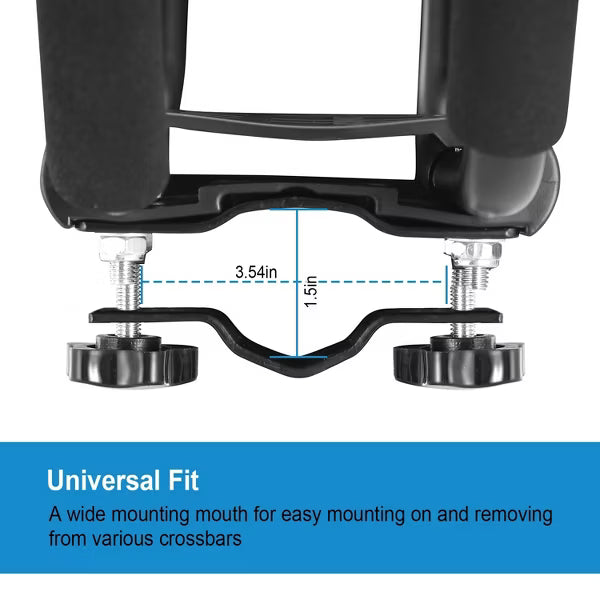 1 Pair Universal J-Bar Kayak Carrier 220LBS Load Heavy Duty Canoe Car Top Mount Carrier Roof Rack w/ 2Pcs Tie Down Straps