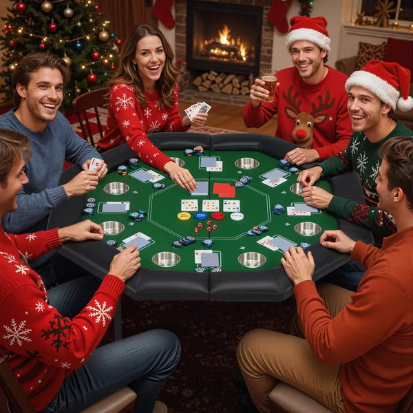 EROMMY 51” 8-Player Octagon Poker Table
